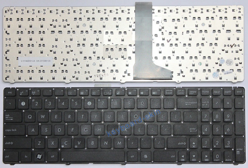 Image result for Tên sản phẩm 	Bàn phím Laptop Asus U56, U56E Dùng cho	Dùng thay thế cho dòng Laptop U56, U56E Loại bàn phím 	Bàn phím nổi, có bàn phím số phụ. Giao diện Tiếng Anh (chuẩn US) Màu sắc	Đen