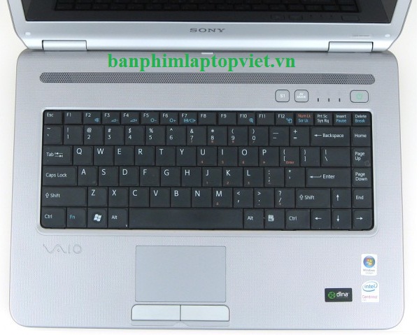 hình ảnh bàn phím laptop Sony Vaio VGN-NR trên thân máy