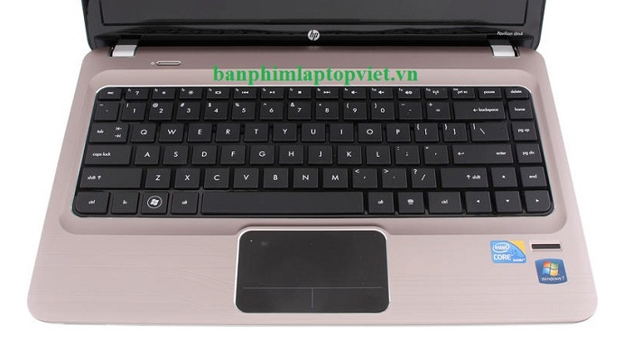 Thể hiện hình ảnh bàn phím trên thân máy HP DM4