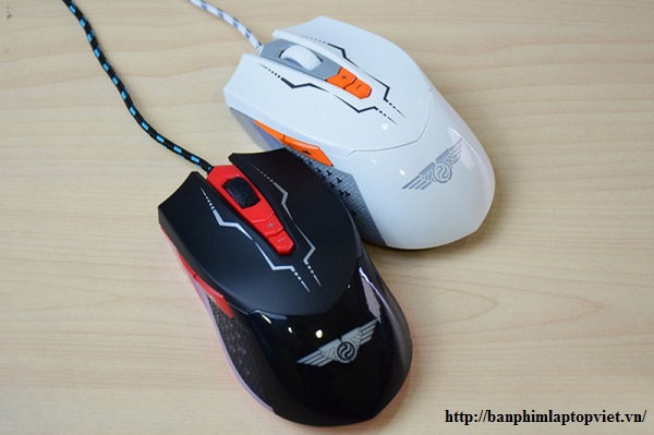Hình ảnh 2 chuột màu đen trằng của chuột newmen GX100-pro