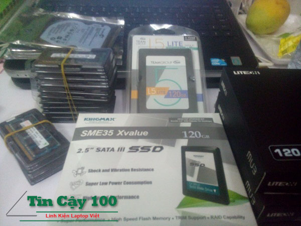 Hình ảnh các hãng SSD được bán tại Tin Cậy 100