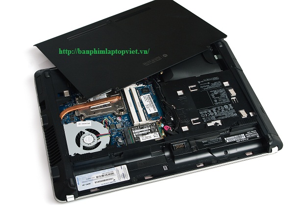 Thể hiện 2 khe cắm của Ram laptop HP probook 4430s