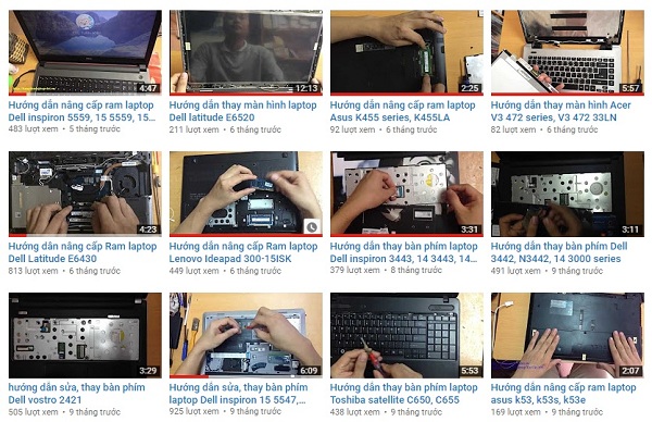 Kênh youtube hướng dẫn thay bàn phím laptop tại Tin Cậy 100