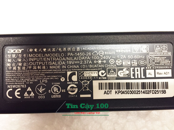 Sửa chữa bán sạc laptop Acer TravelMate B3 TM311-31  chính hãng