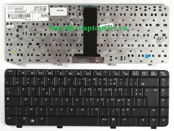 Hình ảnh 2 mặt của bàn phím Keyboard laptop HP 6520s