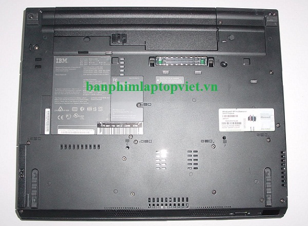 Hình ảnh thể hiện Pin trên thân máy Lenovo IBM T60, T60p