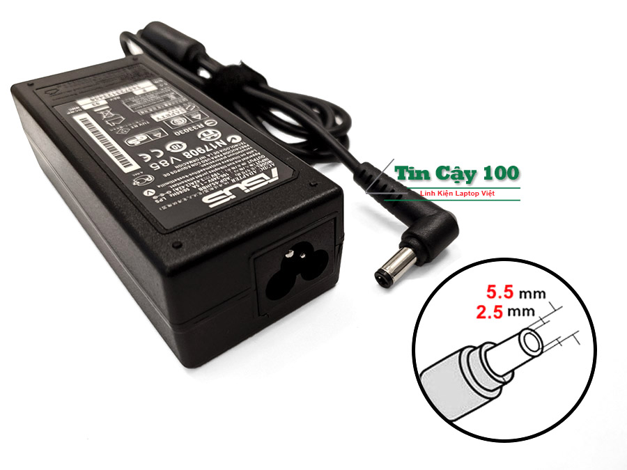 Chuẩn chân Sạc Laptop Asus A46, A46C, A46CA, A46CB, A46CM Adapter