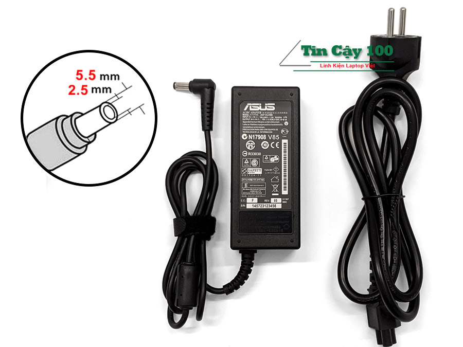 Chuẩn chân Sạc Laptop Asus A46, A46C, A46CA, A46CB, A46CM Adapter