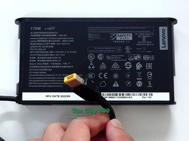 Địa chỉ bán sạc Laptop Lenovo 20V-8.5A 170 Walt Chân USB.