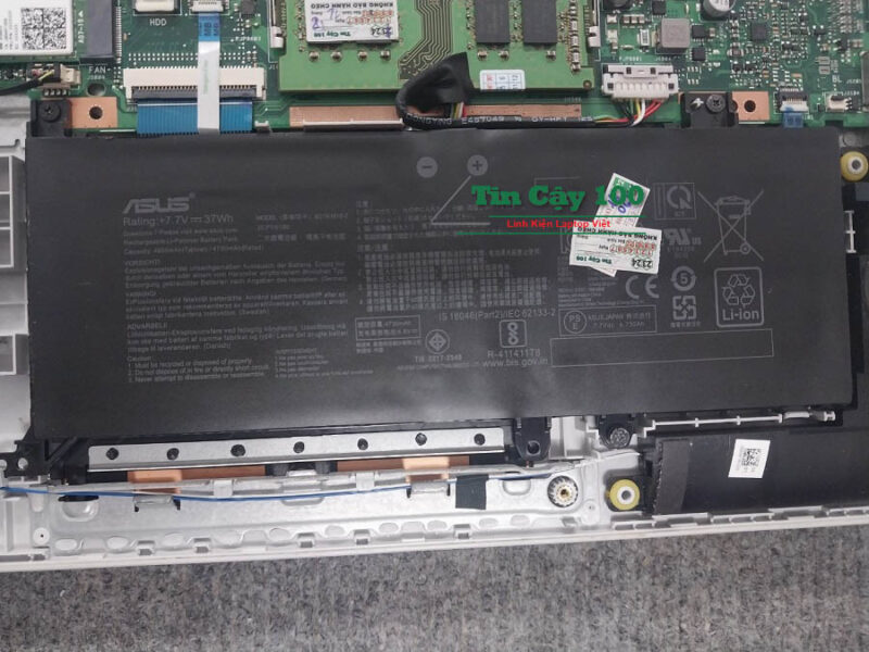 pin trên thân laptop Asus Vivobook X509JA, X509 B21N1818-2