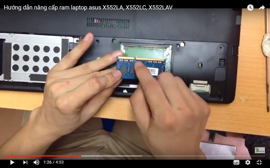 Video hướng dẫn nâng cấp Ram laptop Asus X552