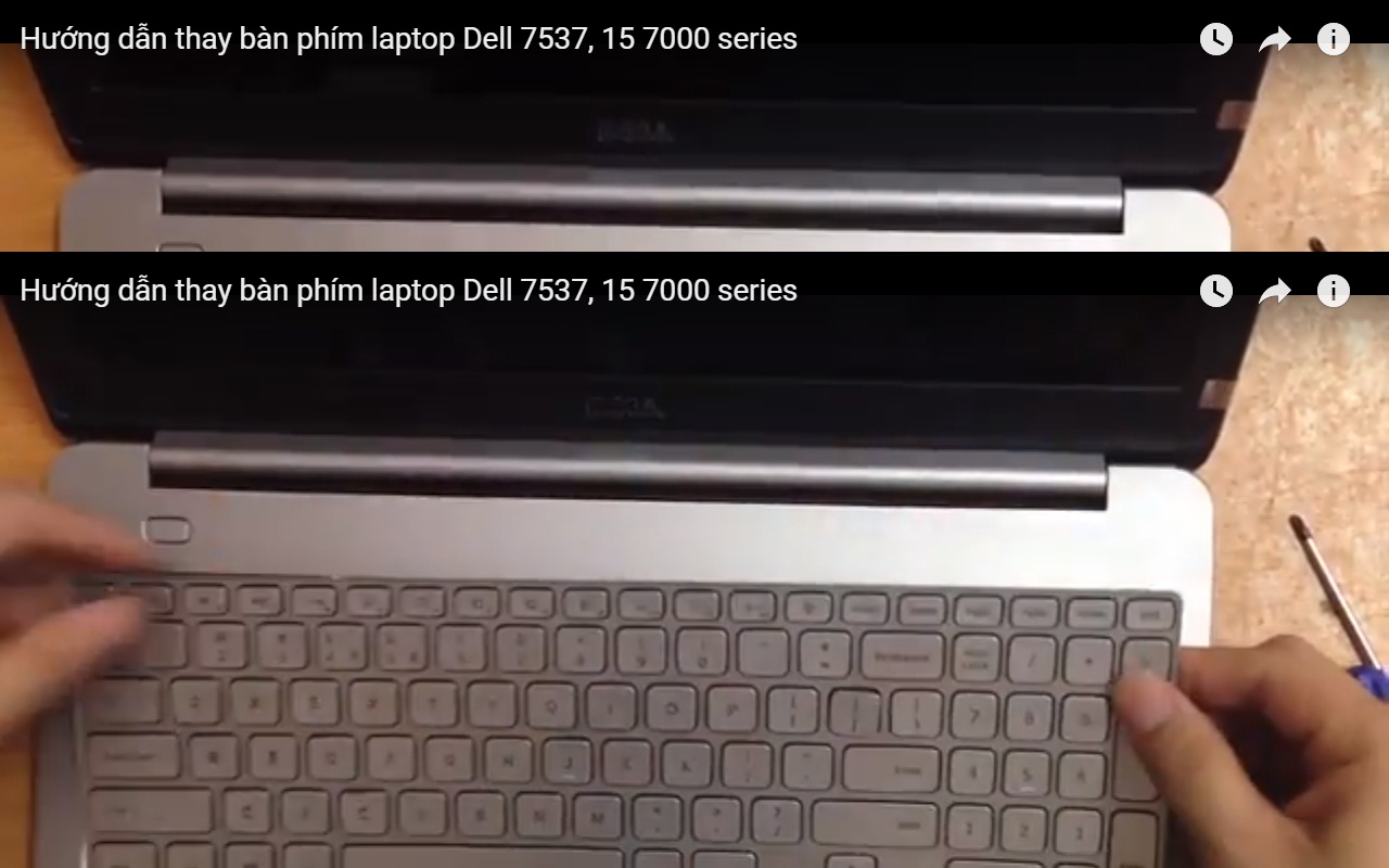 Video hướng dẫn thay bàn phím laptop DEll inspiron N7537