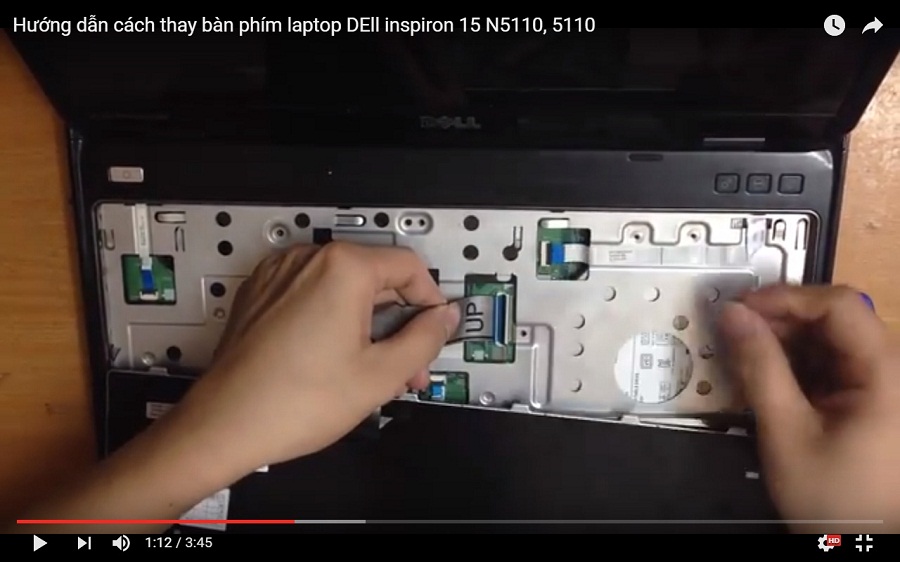 Video hướng dẫn thay bàn phím laptop DEll inspiron N5110