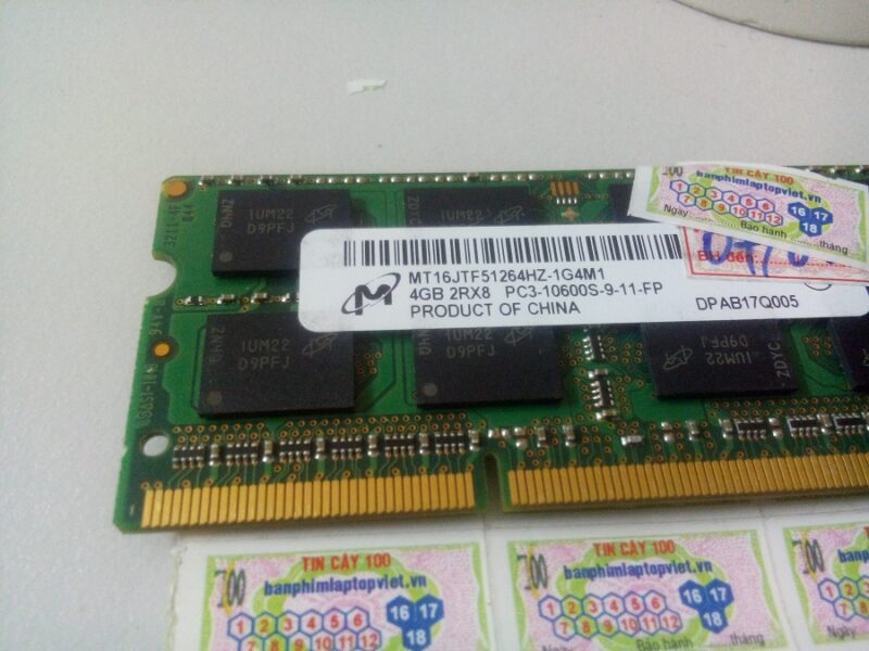 Mua Bán Ram Laptop MT 4GB DDR3-1333