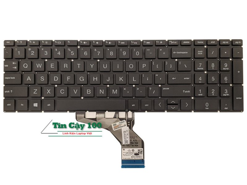 Thay bàn phím laptop HP 15s-du0126TU Zin Màu đen