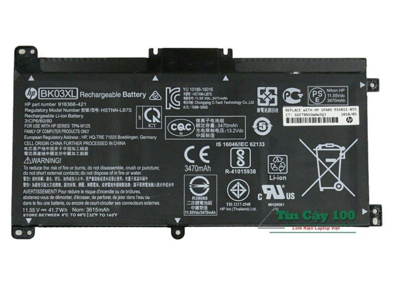 Pin laptop HP X360 14-ba062tu 14-ba063tu