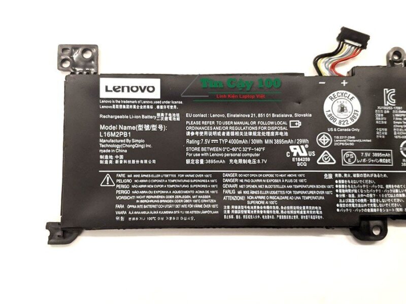 Thông số dung lượng pin Lenovo Ideapad V15-IIL V15-IGL