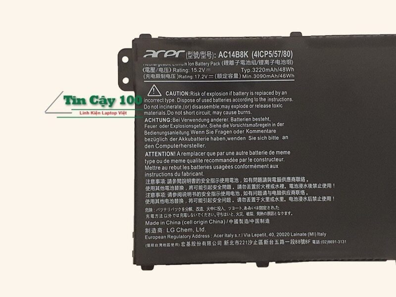 Dung lượng pin laptop ACER Aspire 7 A715-71G Zin Hãng.