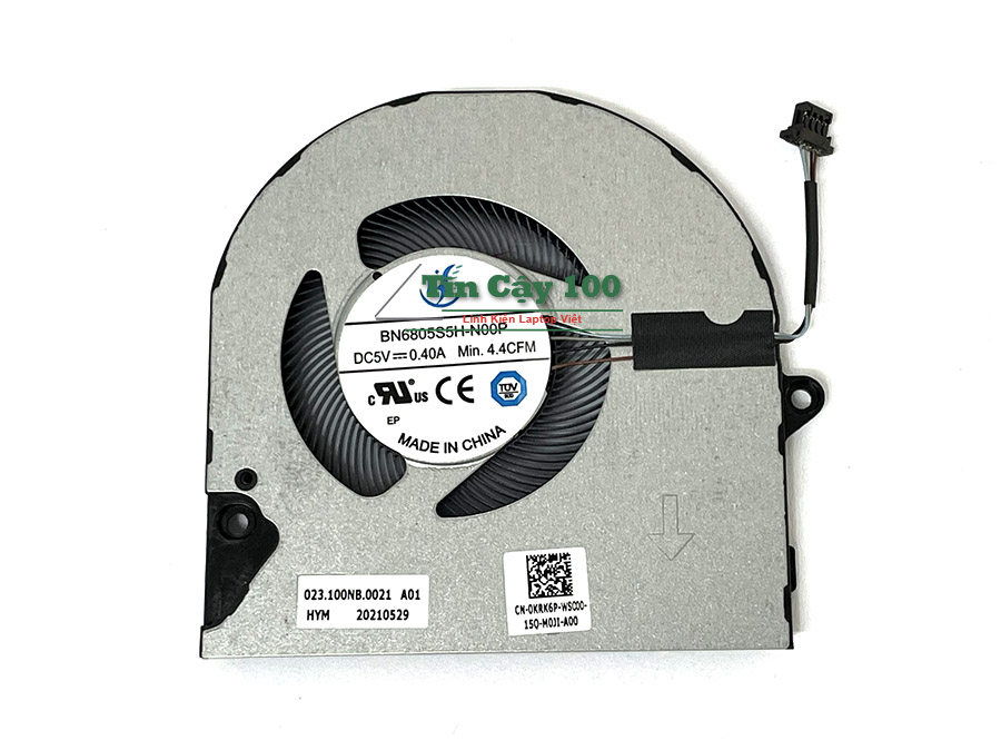 thumbnail image 2 of Dell OEM CPU Cooling Fan For Inspiron 15 5510/5515/5518 & 7400/7415 (2021) - 0KRK6P 2 of 4