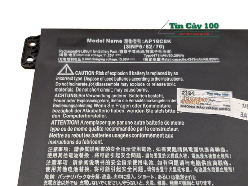 Giá pin laptop Acer Aspire 7 A715-51 A715-51G zin hãng.