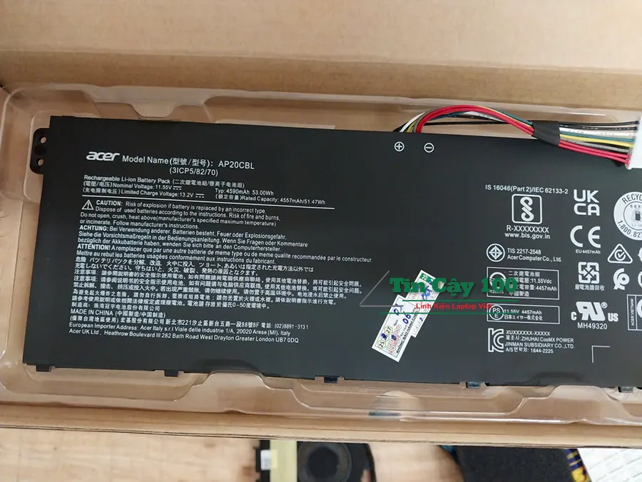 Thay pin laptop Acer Swift 3 SF314-511 series.